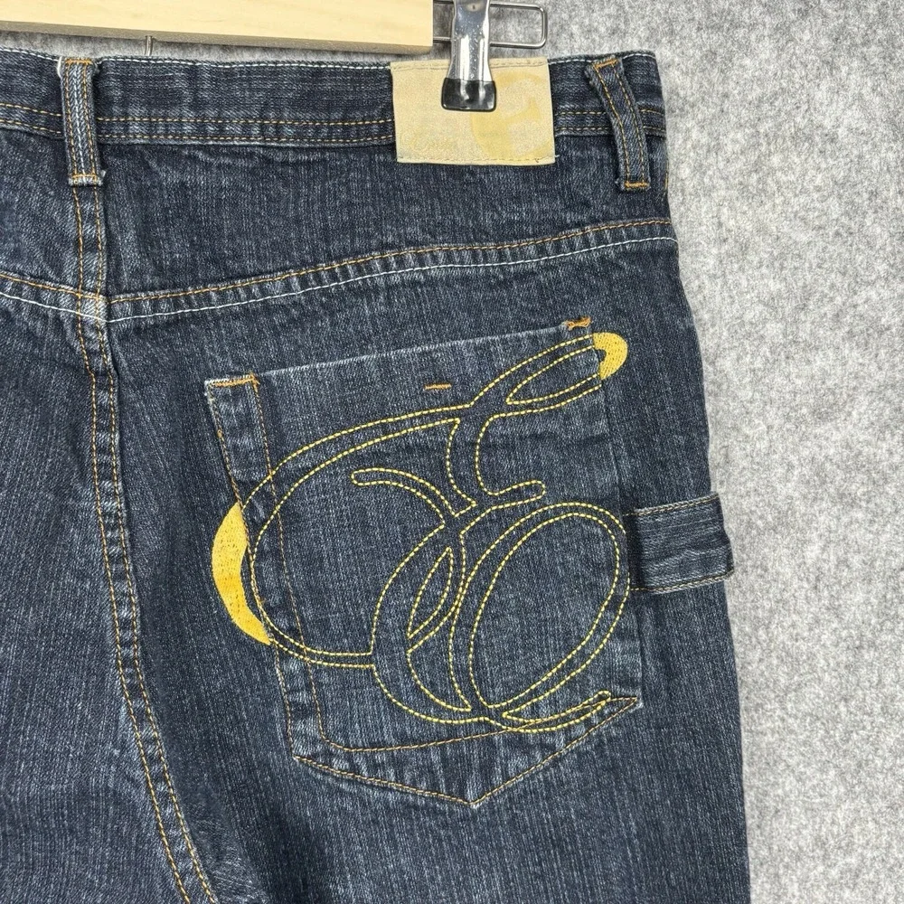 VTG‎ Exsto Y2K Wide Leg Baggy Jeans Size 36x30 High Rise Distressed Streetwear